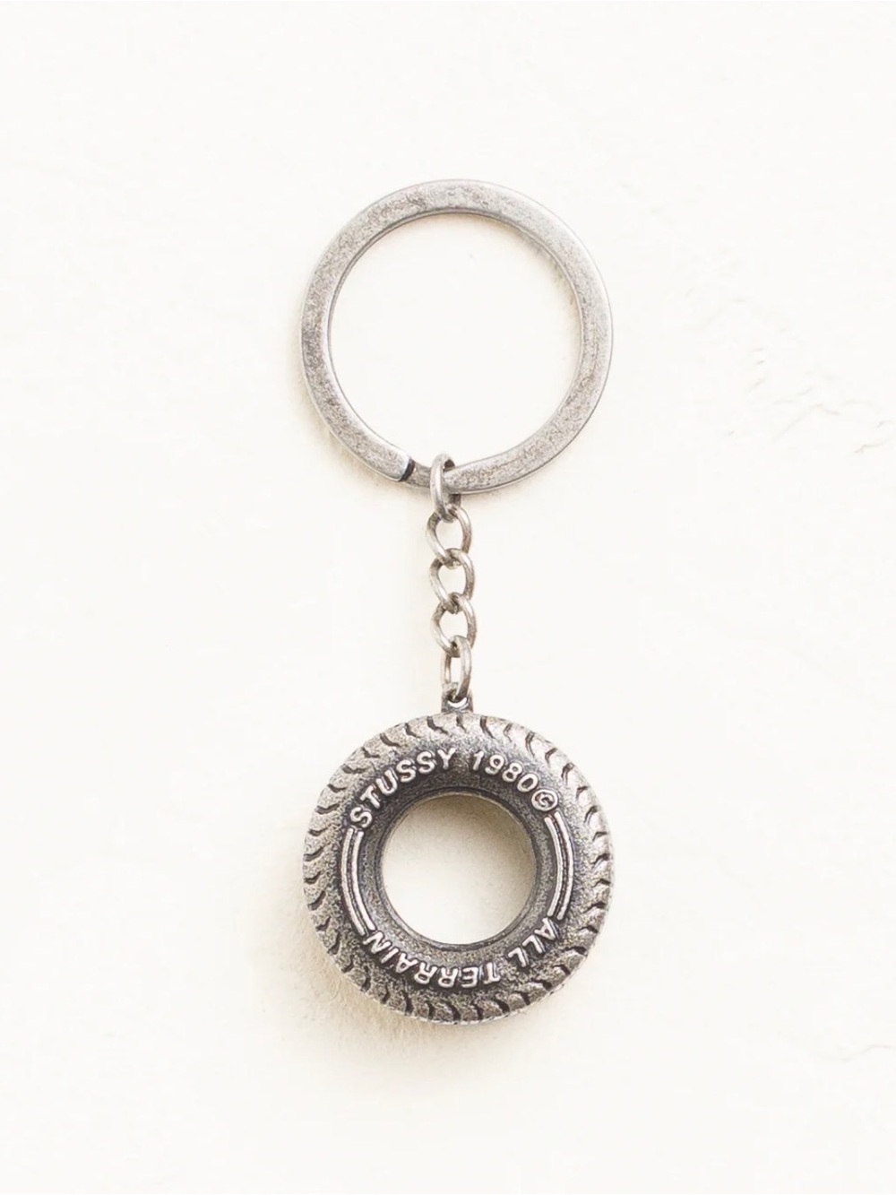 Stussy Silver Tire Keyring